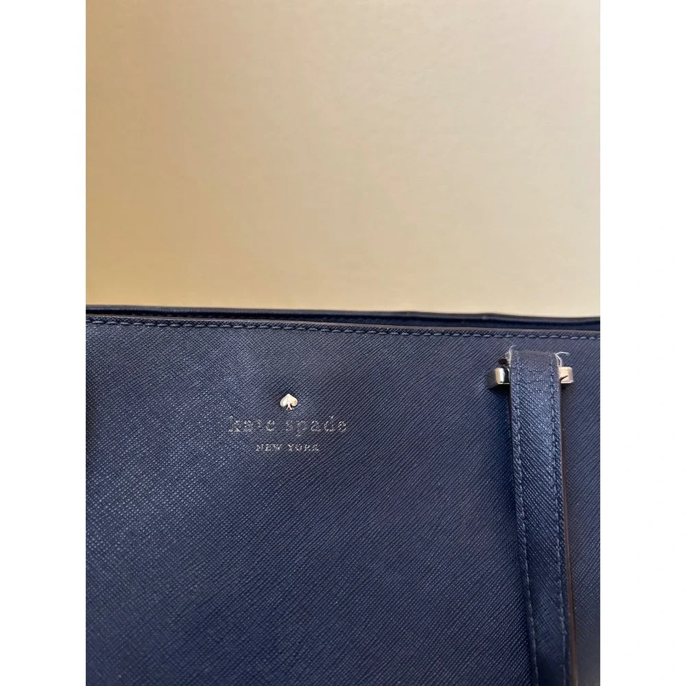 Kate Spade‎ Laurel Way Medium Blazer Blue Saffiano Leather Tote Shoulder Bag